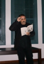 Ümit Inatci reading a poem in memoriam of Fikret Demirag